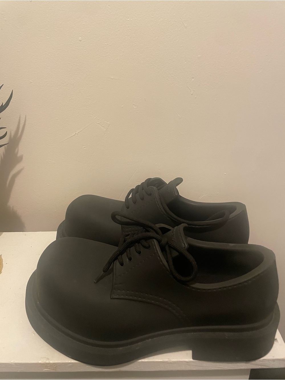 Balenciaga Men's Black Chunky Lace-Up Boots